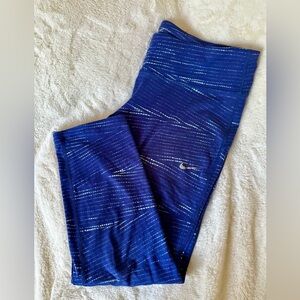 Nike Dri-FIT Running Leggings, Mid-rise, 7/8 Length, Purple Blue, Women’s Large